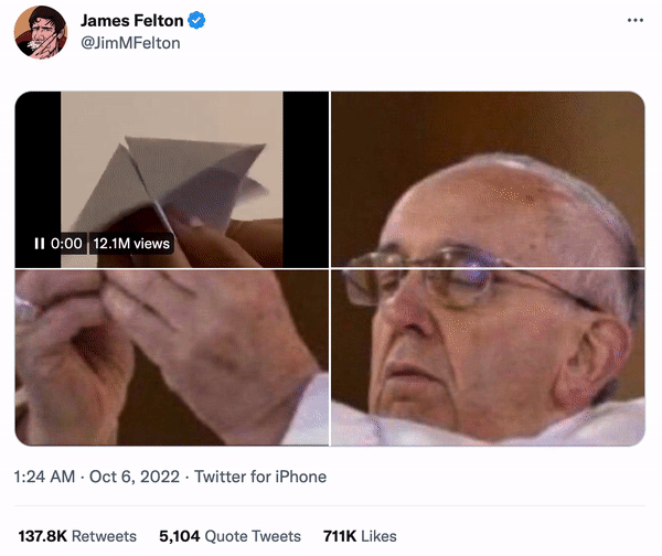 Pope Does something funny